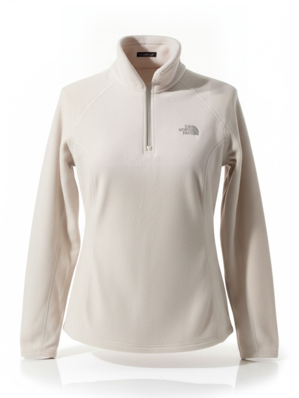 The North Face Women’s White Glacier Fleece Pullover 1/4 Zip Jacket — Medium